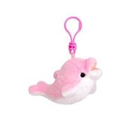 CAZSTYK Bonito llavero de peluche de animales marinos para estudiantes, alivio del estrés, bolsa escolar, colgante para mujer, llavero de felpa para adultos y niños