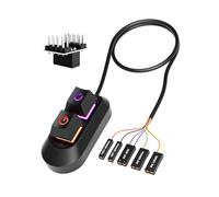 CAZSTYK Botón de reinicio de alimentación externa para PC de escritorio con compatibilidad universal, cable divisor de múltiples dispositivos, adaptador de botón de reinicio de computadora