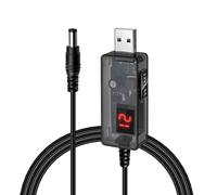 CAZSTYK Cable convertidor de voltaje ajustable de 5 V a 12 V USB a CC de 5,5 mm para fiabilidad de alimentación a dispositivo digital