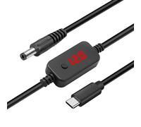 CAZSTYK Cable universal tipo C PD60W a DC5525, voltajes ajustables de 5 V a 20 V para múltiples dispositivos, cable de carga para laptop