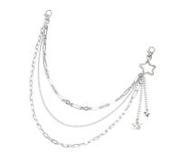 CAZSTYK Cadena moderna de cinco niveles con cierre de aleación para jeans y ropa festiva, accesorio de cadena de cadera de moda