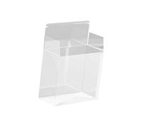 CAZSTYK Caja de colección de tarjetas a prueba de arañazos con diseño transparente de PVC, soporte de exhibición para varias soluciones de organización