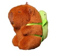 CAZSTYK Capybara - Llavero con colgante de muñecos esponjosos, anillos de animales, correa de muñeca suave, decoración para los amantes de los animales, adorable colgante de Capibara, Modelo de concha