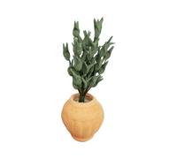 CAZSTYK Casa de muñecas en miniatura para sala de estar, accesorios de juego de simulación, escena de vida, colección de juegos de rol, casas de muñecas de cerámica, decoración de plantas colgantes