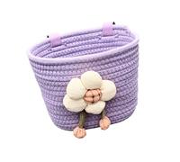CAZSTYK Cesta desmontable para manubrio frontal para niños y niñas, con cuerda suave, para triciclo, para niñas y niños y niñas