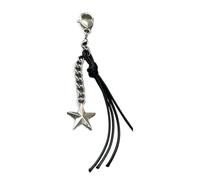 CAZSTYK Colgante de cuentas de estrella de cinco puntas para teléfono, cuerda colgante para teléfono, correa de cadena para teléfono, correa de decoración, llavero, bolsa de accesorios, colgante de