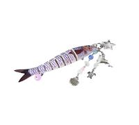 CAZSTYK Colgante de pez colorido multifuncional, llavero de moda, bolsa de accesorios, adorno adecuado para vestidos y camisetas, llavero de pesca al aire libre, B, M