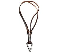 CAZSTYK Collar clásico de cuero marrón con cadena de aleación para eventos al aire libre y uso en la oficina, collar de cuero marrón, casual, formal, talla única, como se describe, como se describe