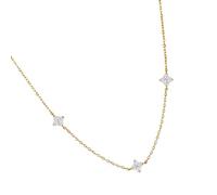 CAZSTYK Collar de estrella chapado en oro de 14 quilates con circonita cúbica, ajustable, joyería para el cuello, collar ajustable para regalo, talla única, como se describe, como se describe