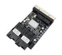 CAZSTYK Convertidor de medios de alimentación inversa a través de Ethernet de 20 km de largo, compatible con 4 interfaces RJ45 de conmutación de datos