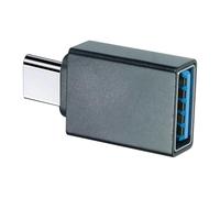 CAZSTYK Convertidor tipo C macho a USB hembra para transferencia de datos, dispositivos móviles, construcción de metal, fácil conexión, convertidor USB a C