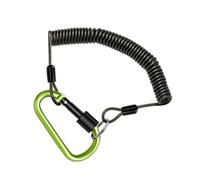 CAZSTYK Cordón elástico antipérdida para pesca, herramienta multifuncional, cordones retráctiles en espiral con mosquetón, llaveros retráctiles en espiral