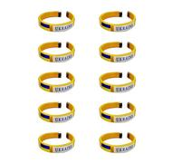 CAZSTYK De 10 pulseras de torneo eficientes con banderas de celebración, ideales para entusiastas del deporte, pulseras de equipos de fútbol, One Size, como se describe, como se describe