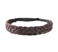 CAZSTYK Diadema sintética trenzada bohemia, peluca trenzada para el pelo, diadema frontal, accesorio gitano para mujeres y niñas
