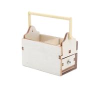 CAZSTYK Diseñar un pequeño contenedor de herramientas de madera para entusiastas de la casa modelo y coleccionistas caja de herramientas en miniatura de madera para casas modelo