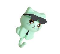 CAZSTYK Divertido gancho adhesivo con diseño de animales para llaves y artículos para uso en interiores, llavero de animales con parte trasera adhesiva, colgador de objetos pequeños