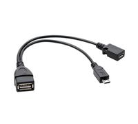 CAZSTYK Divisor USB 2.0, adaptador portátil con cable de carga rápida de 20 cm, transferencia de datos de 480 Mbps para teléfono y tableta, cable de carga reforzado