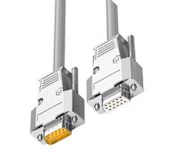 CAZSTYK Duty HDB15 - Cable flexible de cadena de arrastre VGA macho/hembra de 15 pines para cableado dinámico, entorno industrial, PVC ignífugo