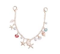 CAZSTYK Elegante cadena para bolsa de playa, colgante de estrella de mar, diseño ligero para uso diario, joyería moderna de moda para mujer, talla única, como se describe, como se describe