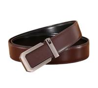 CAZSTYK Elegante cinturón de cuero marrón con hebilla dorada para reuniones de negocios y reuniones informales, cinturón elegante para hombre, Preguntas frecuentes:, 110 cm