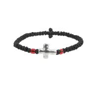 CAZSTYK Elegante cuerda trenzada de crucifijo con cierre ajustable, detalle hecho a mano, significado religioso, uso diario, cadena de muñeca ajustable, One Size, como se describe