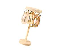 CAZSTYK Elegante soporte de exhibición de collares de madera con ganchos ajustables, colgador suelto para joyerías y decoración del hogar, organizadores ajustables