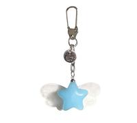 CAZSTYK Encantador llavero con diseño de estrella de gelatina para teléfono, plan de equinodermo inflado, delgado para bolsas y complementos de sustancia verde, concepto de regalo con correa verde