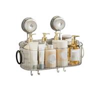 CAZSTYK Estante multiusos con ventosa fuerte para una colocación versátil en el baño, cocina, práctico soporte de almacenamiento de succión fuerte