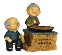 CAZSTYK Estatua vintage de resinas para parejas de ancianos, para bodas, día de San Valentín, parejas y decoración del hogar, entusiastas de la decoración de pareja amorosa