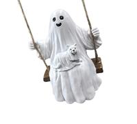 CAZSTYK Figura única de Espectros de resina en columpio, accesorio encantador de Halloween para una estatua de ambiente inquietante