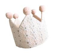 CAZSTYK Gorro de encaje hecho a mano para niñas de 0 a 3 años, tela transpirable, accesorio de fiesta de encaje para bautismo infantil