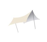 CAZSTYK Gran refugio para acampar al aire libre de 16 metros cuadrados con capa plateada reflectante para el sol y la prueba de la naturaleza, tienda portátil para exploración del desierto
