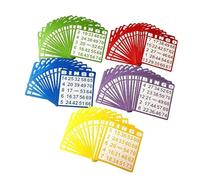 CAZSTYK Interactively - Juego de bingo de 5 colores de durabilidad, compacta, embalaje amigable para viajes, familias, reuniones, actividades en casa, juego de aprendizaje de bingo apto para niños
