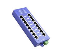CAZSTYK Inyectores de alimentación Gigabit Ethernet de 8 puertos, dispositivo de ahorro de espacio para transmisión de datos estable, fuente de alimentación poeta densa