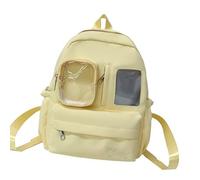CAZSTYK Itabag - Mochila con diseño de pin con insertos, bolsa de viaje Itabag para mujeres y hombres, transparente, Amarillo