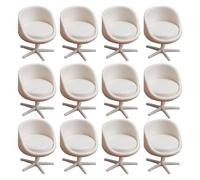 CAZSTYK Juego de 12 sillas blancas flexibles para proyectos creativos y exhibiciones de modelos, regalos creativos en miniatura