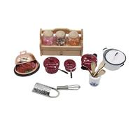 CAZSTYK Juego de modelo de cocina para casas de muñecas 1/12, construcción de metal y madera, ideal para uso educativo y colecciones, casas de muñecas, juego de accesorios de cocina