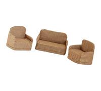 CAZSTYK Juego de sofá en miniatura figura modelo para casa de muñecas 1/12, decoración de paisaje para niños, accesorios creativos de juego de rol, accesorios de juego de rol