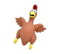 CAZSTYK Juguete de látex para masticar con forma de pollo, colorido y chirriante de goma para perro, juguete interactivo, accesorio de entretenimiento para mascotas, adorable chirriador para perros