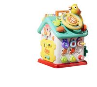 CAZSTYK Juguete educativo multifuncional de 6 lados con cubos ocupados, incluye efectos de sonido, juegos interactivos para el desarrollo de los niños, juguete educativo de actividad