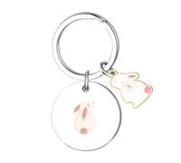 CAZSTYK Llavero de aleación resistente con diseños de goteo esmaltados para llaves, bolsas y regalos, bonito llavero de conies, D, Talla única