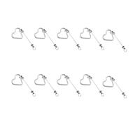 CAZSTYK Llavero de corazón sin cuentas para proyectos, regalos únicos y llavero único para llevar todos los días, plata, Talla única