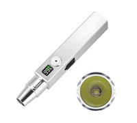 CAZSTYK Luz LED alimentada por USB para evaluación de minerales con haces de dos tonos y función recargable, linterna de examen de cerámica