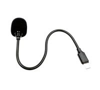 CAZSTYK Micrófonos flexibles ajustables tipo C con cubierta de esponjas para teléfonos móviles, portátiles, reuniones al aire libre, micrófonos USB C con portátil