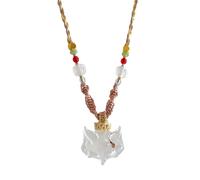 CAZSTYK Mysterious Chinese Cultural Wolf Charm Jewelry Smooth Rosin Workmanship Comfortable Everyone Day Wear Heart Wolf Rosin Jewelry for Women, One Size, como se describe, como se describe