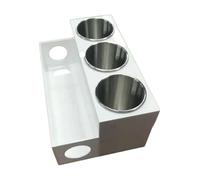 CAZSTYK Organizador de herramientas para el cabello, soporte de almacenamiento acrílico extraíble para secador de pelo, rizador, accesorios de maquillaje, soporte para secadora de pelo