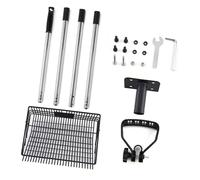 CAZSTYK Pala para excrementos de pollo, mango extendido, con diseño de rastrillos para granja y jardín, rastrillos