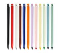 CAZSTYK Paquete de 12 lápices de colores borrables coloridos para artistas, estudiantes, escuela, niños, brillantes y duraderos, colores surtidos para libros de colorear para adultos