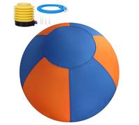CAZSTYK Pelota inflable de durabilidad para perros con cierre de cremallera para inflar y jugar rápidamente para entrenar y masticadores agresivos. Pelota de entrenamiento