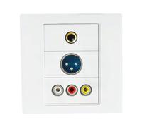 CAZSTYK Placa de pared integrada tipo ABS 86 para interfaces de video de sonido, diseño modular personalizable, panel modular personalizable